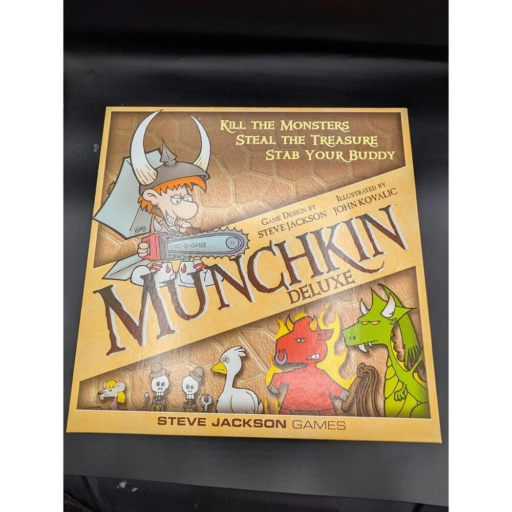 Munchkin Deluxe Board Game Steve Jackson Games Complete Used